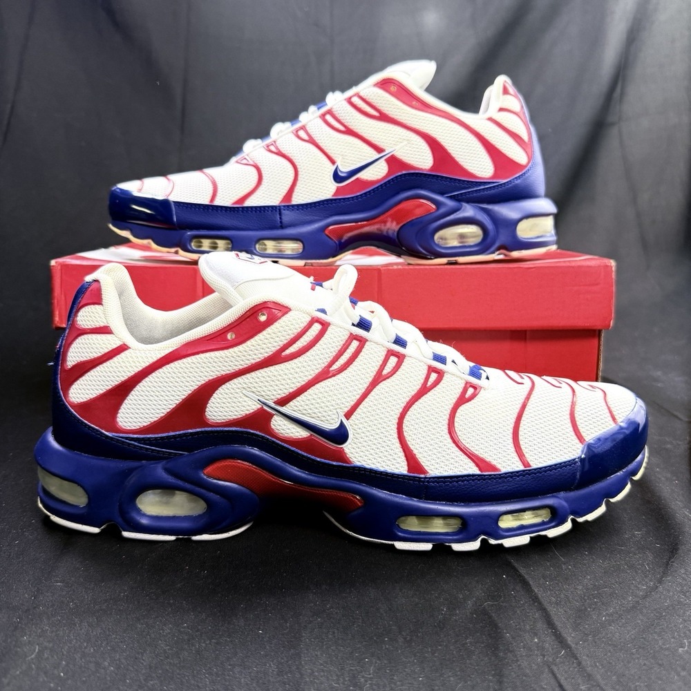 Size 15 Nike Air Max Plus USA Mens Red White Blue Shoes CZ9167-100